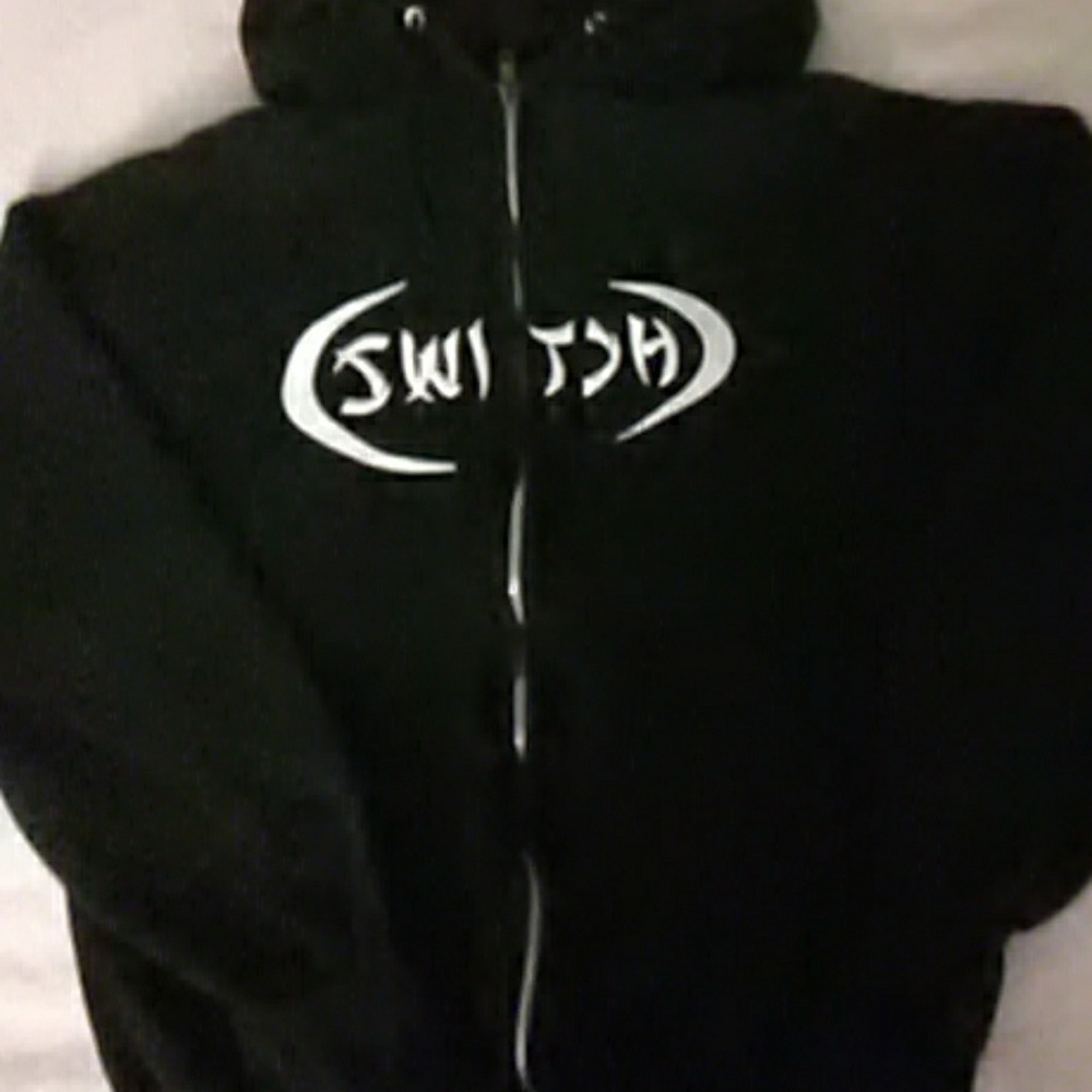 Jerzees Switch Stitched Hoodie L GUC Black